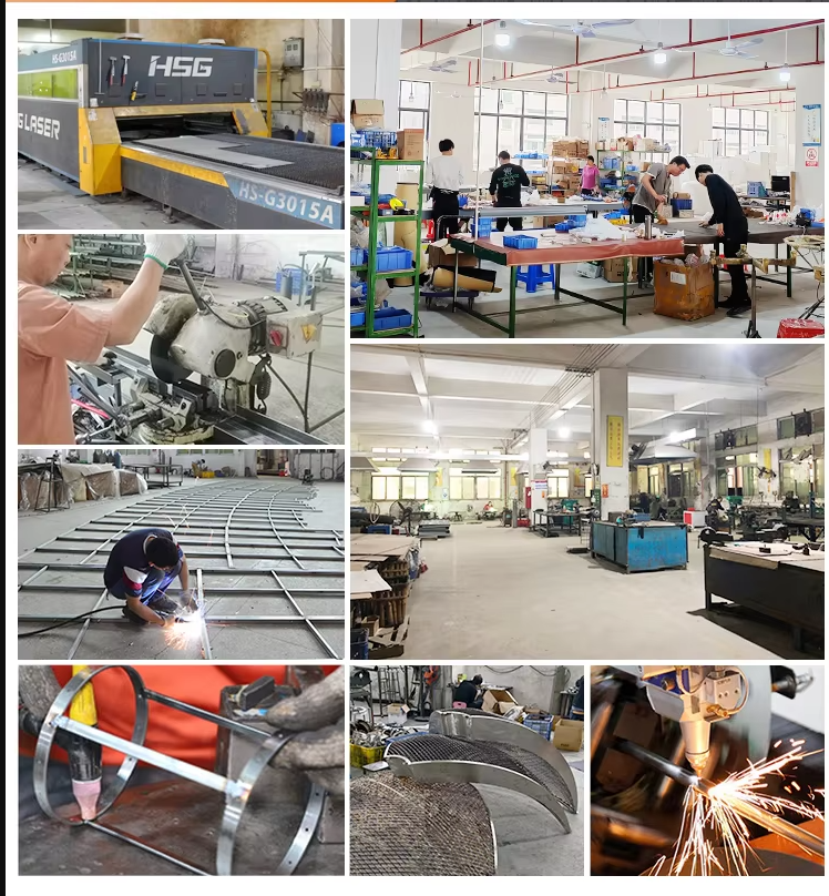XHLWX factory: fiber laser cutting, CNC bending, TIG welding, assembly and QC workshop